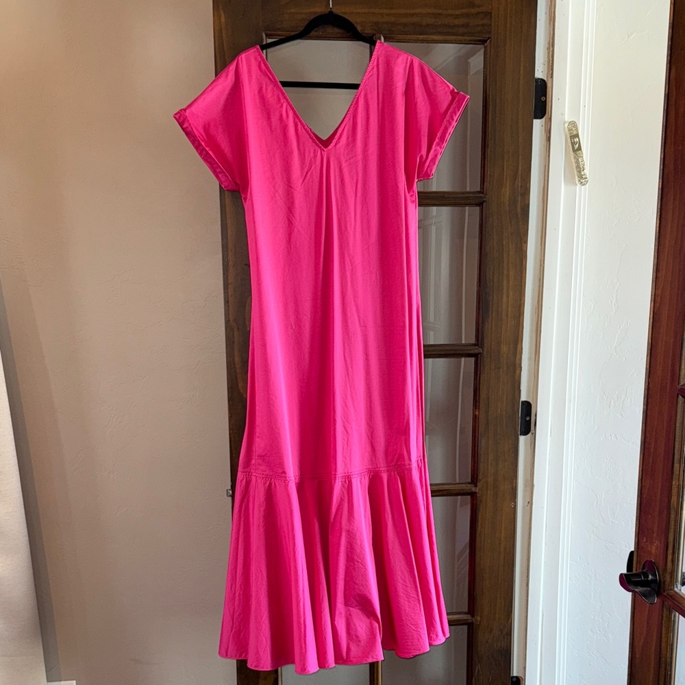 Antonio Melani Pink V-Neck Short Sleeve Maxi